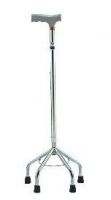 Aluminum Fashion Quad Cane/Stick With Height Adjustment