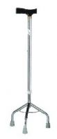 Aluminum adjustable walking stick/cane with tripod base