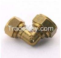 F1 Brass Compression Fitting 90 Degree Unequal Elbow