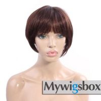 BOBO Short Wigs, Brazilian Human Hair Glueless Wig for Summer