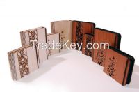 Laser cut wooden paper block holder with butterfly design