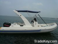 2014 Eye-Catching Design Best Selling Motor Fiberglass Rib Boat