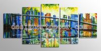 Hand-painted Stretched Read To Hang On Canvas Wall Art Abstract Modern Oil Painting Home Citysacpes  op712