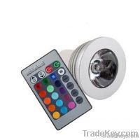 Remote Control 16 colors changing 3W RGB LED Spot Light