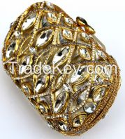 Silver Crystal elegant clutch bag