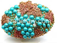 Lovely Rhinestone pearl evening clutch bag