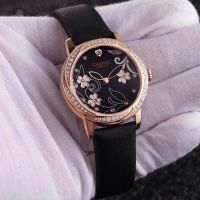 wholesale fashion flower lucky brand steel case watch,women quartz watch ,sapphire mirror leather band water resistant watch 