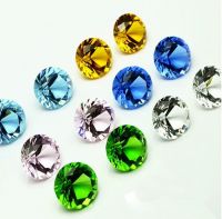 machine made crystal diamond paperweight, crystal wedding favor, diamond crystal gift From China