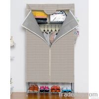 Hot sale wardrobe cabinet with Oxford cloth cover and steel mesh layer