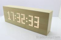 Wood Clock Unique Information input function Table clock
