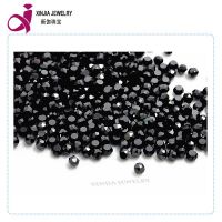  3mm round black cubic zirconia gemstone beads stone