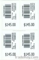 numbered sequentially sticker label