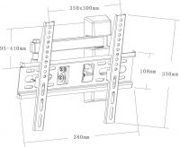 Universal tilted up and down / Swivel left and right lcd plasma TV mount bracket for TV Screen 14"-47"  From China