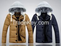 Men's Down Jacket with Hat / Down Coat