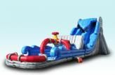 New China guangzhou inflatable water slide with pool