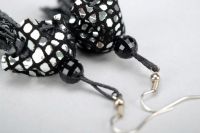 Leather earrings "Medusa"