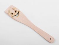 Wooden spatula, cooking utensil, kitchen ware.  From Ukraine