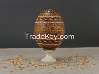 Ostrich Easter Egg with hand painting