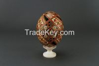 Painted ostrich egg