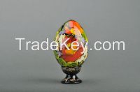 Decorative egg with a holder "Bird in flowers"