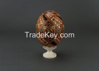 Painted ostrich egg