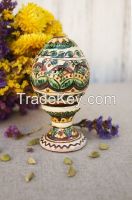 Ceramic Easter egg with a stand