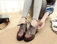 2369 UK fashion lace-up women casual shoes 