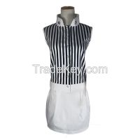 Striped Sleeveless Casual Cotton Dress