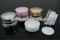 Wasp-waisted plastic acrylic cosmetic pump bottles container