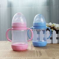 Double Layer Explosion proof glass Baby Feeding Bottle From China