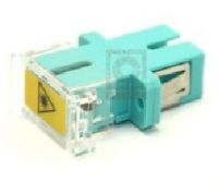 SC SX OM3 Fiber Adapter With Transparent Shutter Without Flange