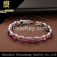 Best selling fashion diamonds woman's stainless steel bracelet