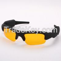 Sport cameras video sunglasses with bluetooth mobile handfree 720p dvr mp3 From China
