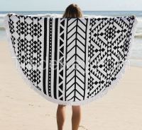 cotton  Round Beach Towel With Tassels