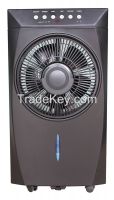 Small box misting fan with wheel to move, timer, humidifier and photocatalyst function