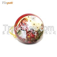 Christmas ball shape tin box