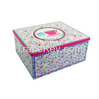 embossed Christmas rectangular tin box