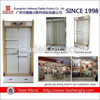 wooden and metal clothing display rack for clothing store display fixtures design