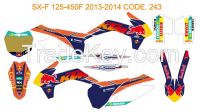 243 KTM SX-F 125-450F 2013-2014 GRAPHICS DECALS STICKERS KIT