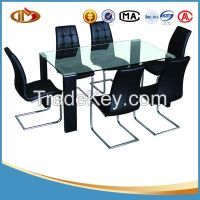 new design glasstop dining table and chairs for sale