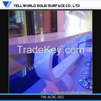 modern design pure acrylic solid surface bar counter