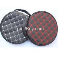 Round Shape Leather CD Case Can