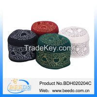 Wholesale wool felt Africa muslim embroidery prayer hat in stock