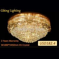 GKC0001 Width 1000mm Giking Lighting Good Quality Classical Big Ceiling Lamp Crystal Ceiling Lamps