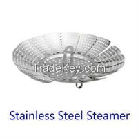 Stainless steel foldable steamer basket/ food steamer insert