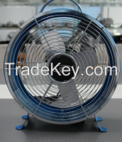 10''high velocity metal clock fan