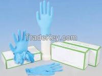 Blue nitrile glove