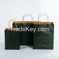 Fancy custom printed kraft paper bag for apparel shopping bags