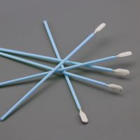 Small Round Head Double Layer Knitted Polyester Microfiber Swab With Long Handle