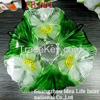 Colorfull Glass Fruit Bowl, Flower Vase